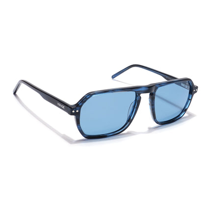 Voyage Select Square Polarized Sunglasses (Blue Lens | Shine Blue Frame - SLPMG5983)