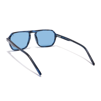 Voyage Select Square Polarized Sunglasses (Blue Lens | Shine Blue Frame - SLPMG5983)