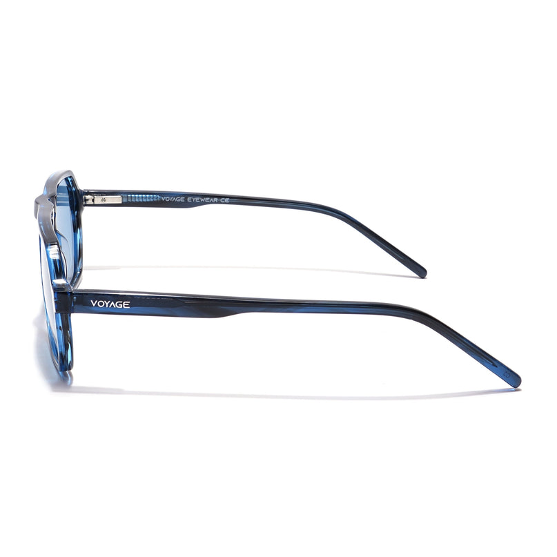 Voyage Select Square Polarized Sunglasses (Blue Lens | Shine Blue Frame - SLPMG5983)