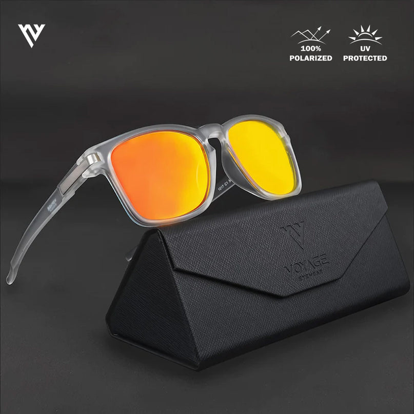 Aegis | Red Wayfarer Polarized Sunglasses - PMG3974