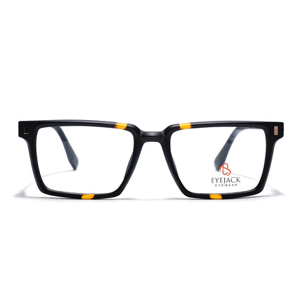 Eyejack Black & Brown Rectangle Eyeglasses for Men & Women (162001FCL2438)