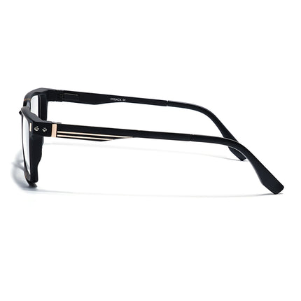 Eyejack Black & Brown Rectangle Eyeglasses for Men & Women (162001FCL2438)