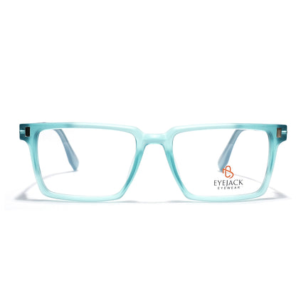 Eyejack Aqua Rectangle Eyeglasses for Men & Women (162001FCL2444)