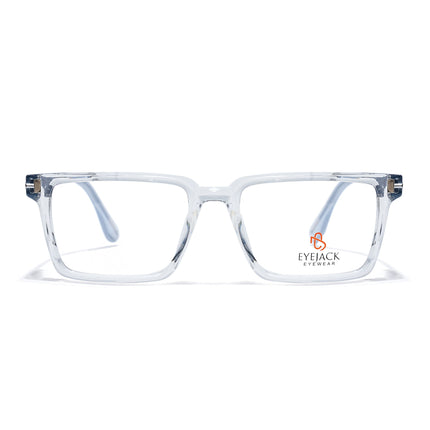 Eyejack Transparent Rectangle Eyeglasses for Men & Women (162001FCL2447)
