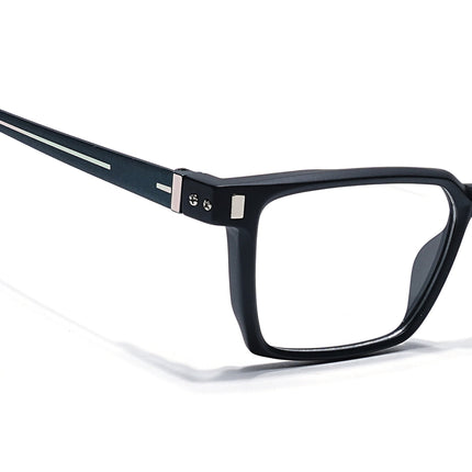 Eyejack Black Rectangle Eyeglasses for Men & Women (162002FCL2449)