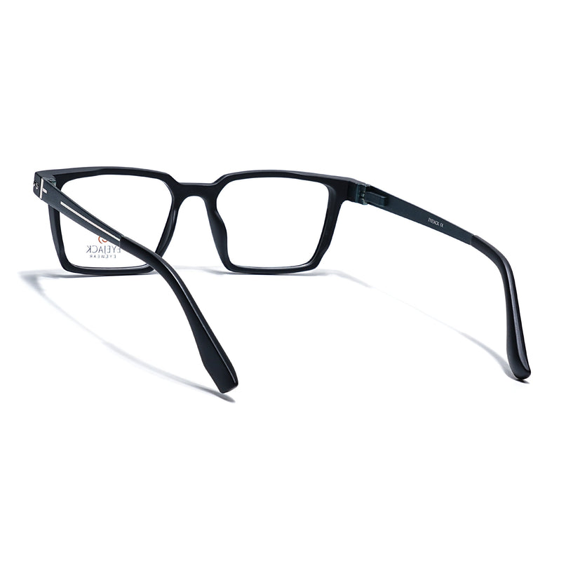Eyejack Black Rectangle Eyeglasses for Men & Women (162002FCL2449)