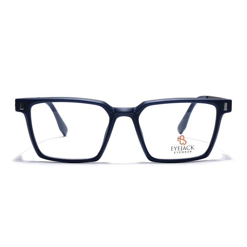 Eyejack Blue Rectangle Eyeglasses for Men & Women (162002FCL2454)