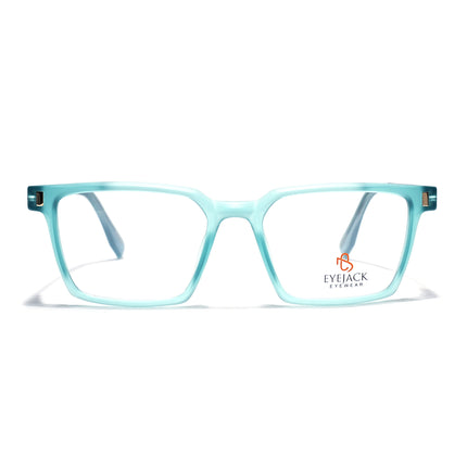 Eyejack Aqua Rectangle Eyeglasses for Men & Women (162002FCL2456)