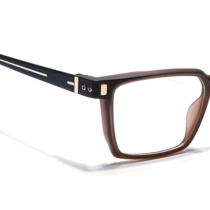 Eyejack Brown Rectangle Eyeglasses for Men & Women (162002FCL2457)