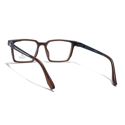 Eyejack Brown Rectangle Eyeglasses for Men & Women (162002FCL2457)