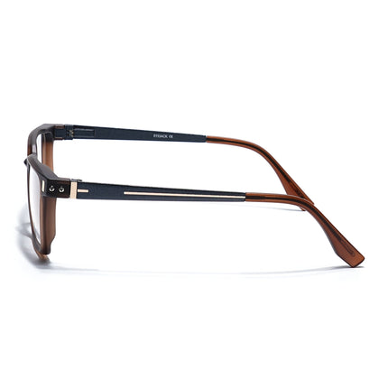 Eyejack Brown Rectangle Eyeglasses for Men & Women (162002FCL2457)