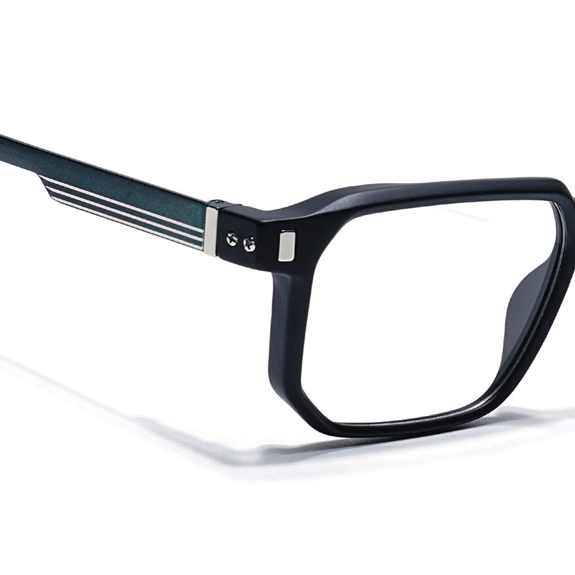 Eyejack Black Wayfarer Eyeglasses for Men & Women (162003FCL2461)