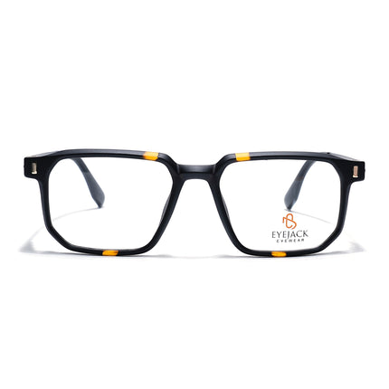 Eyejack Black & Brown Wayfarer Eyeglasses for Men & Women (162003FCL2462)