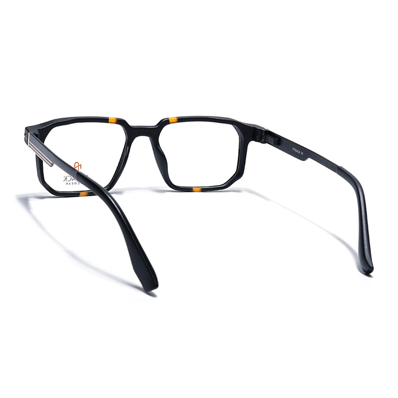 Eyejack Black & Brown Wayfarer Eyeglasses for Men & Women (162003FCL2462)