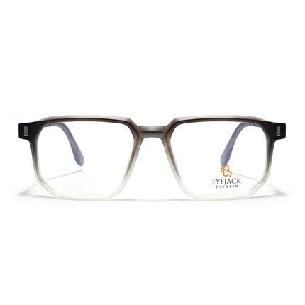 Eyejack Black & Grey Wayfarer Eyeglasses for Men & Women (162003FCL2464)