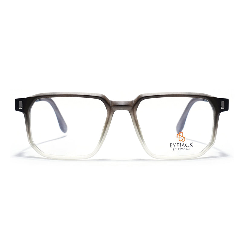 Eyejack Black & Grey Wayfarer Eyeglasses for Men & Women (162003FCL2464)
