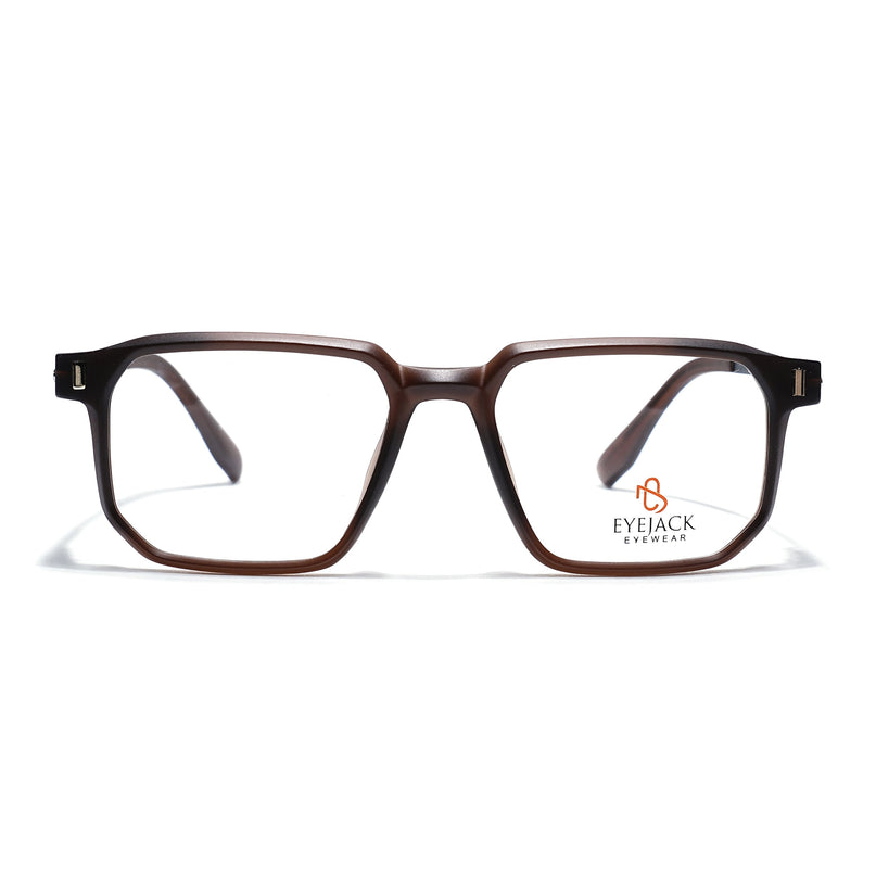 Eyejack Brown Wayfarer Eyeglasses for Men & Women (162003FCL2469)