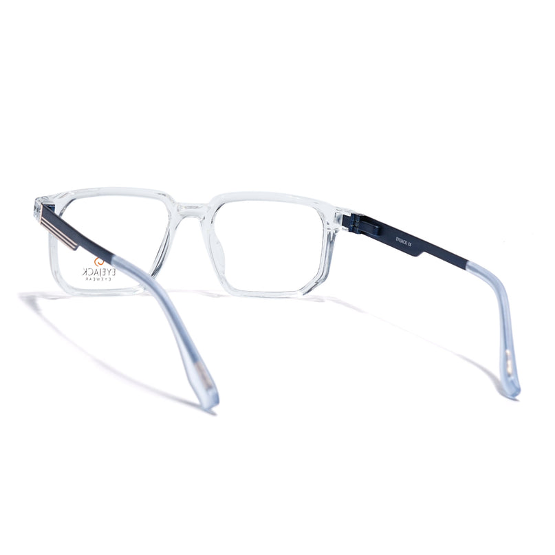 Eyejack Transparent Wayfarer Eyeglasses for Men & Women (162003FCL2471)