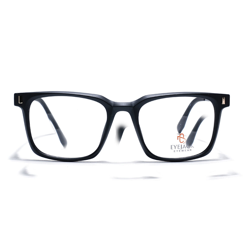 Eyejack Black Wayfarer Eyeglasses for Men & Women (162004FCL2472)