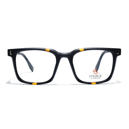 Eyejack Black & Brown Wayfarer Eyeglasses for Men & Women (162004FCL2474)