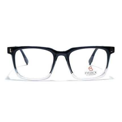 Eyejack Black & Transparent Wayfarer Eyeglasses for Men & Women (162004FCL2475)