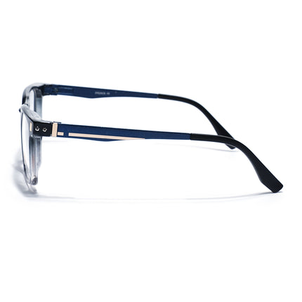 Eyejack Black & Transparent Wayfarer Eyeglasses for Men & Women (162004FCL2475)