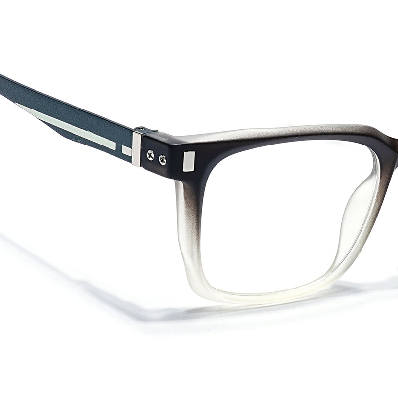 Eyejack Black & Grey Wayfarer Eyeglasses for Men & Women (162004FCL2476)