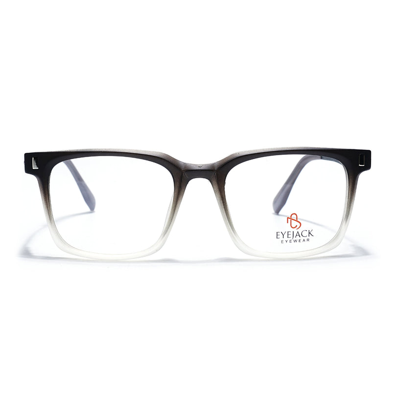 Eyejack Black & Grey Wayfarer Eyeglasses for Men & Women (162004FCL2476)