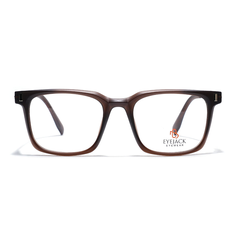 Eyejack Brown Wayfarer Eyeglasses for Men & Women (162004FCL2481)
