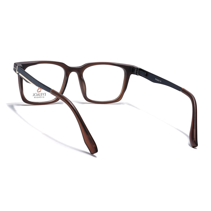 Eyejack Brown Wayfarer Eyeglasses for Men & Women (162004FCL2481)