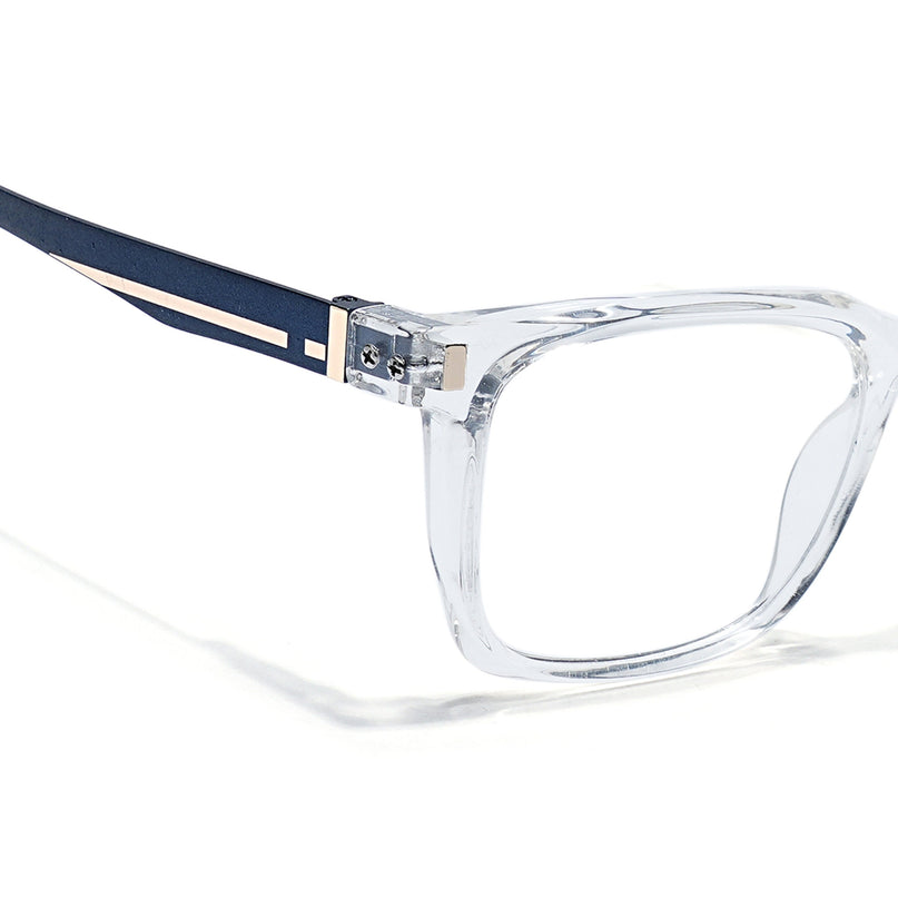 Eyejack Transparent Wayfarer Eyeglasses for Men & Women (162004FCL2483)