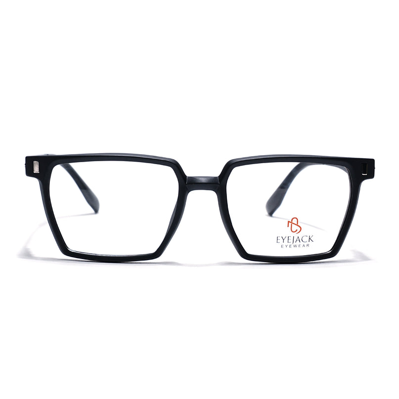 Eyejack Black Wayfarer Eyeglasses for Men & Women (162005FCL2485)
