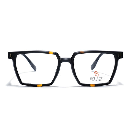 Eyejack Black & Brown Wayfarer Eyeglasses for Men & Women (162005FCL2486)