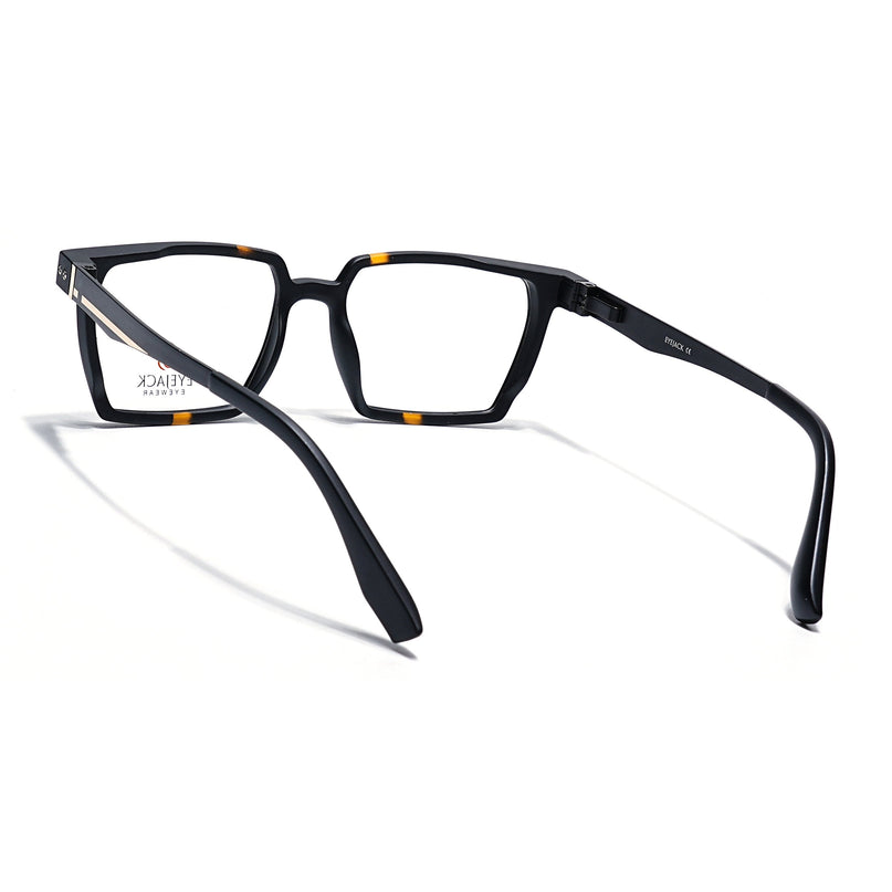 Eyejack Black & Brown Wayfarer Eyeglasses for Men & Women (162005FCL2486)
