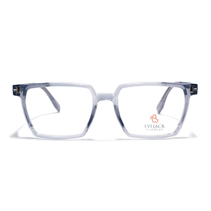 Eyejack Transparent Grey Wayfarer Eyeglasses for Men & Women (162005FCL2490)