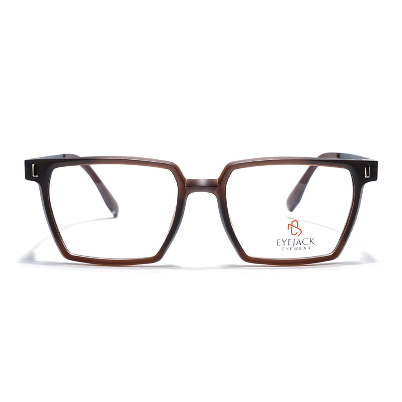 Eyejack Brown Wayfarer Eyeglasses for Men & Women (162005FCL2494)