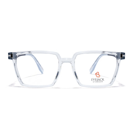 Eyejack Transparent Wayfarer Eyeglasses for Men & Women (162005FCL2496)