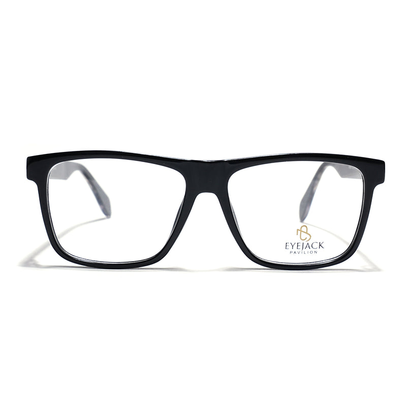 Eyejack Shine Black Wayfarer Eyeglasses for Men & Women (163001FCL2237)
