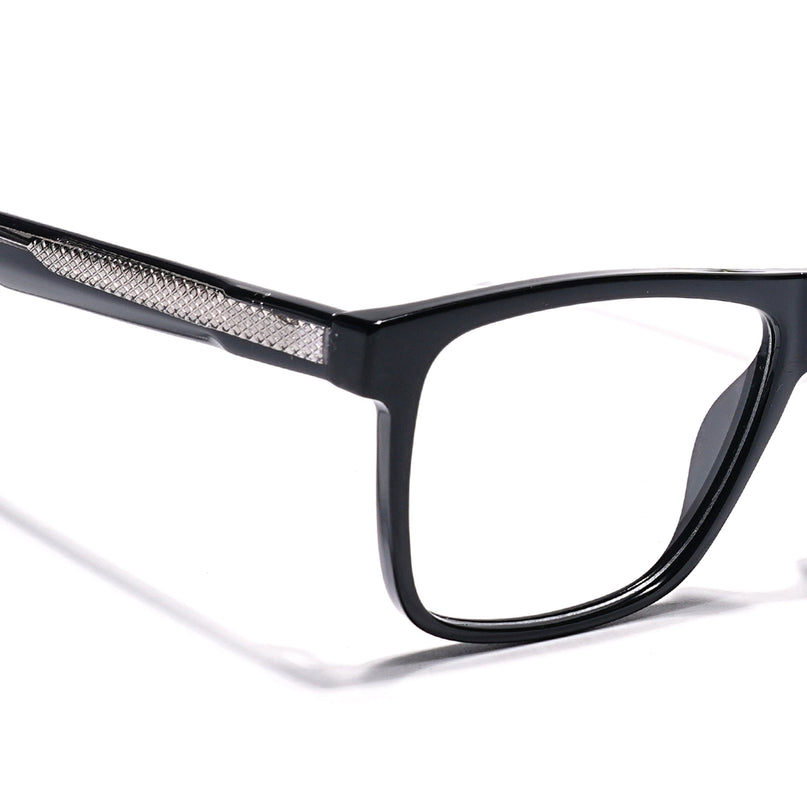 Eyejack Shine Black Wayfarer Eyeglasses for Men & Women (163001FCL2237)