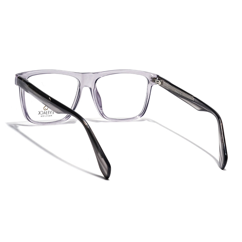 Eyejack Grey Wayfarer Eyeglasses for Men & Women (163001FCL2238)