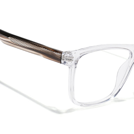 Eyejack Transparent Wayfarer Eyeglasses for Men & Women (163001FCL2243)
