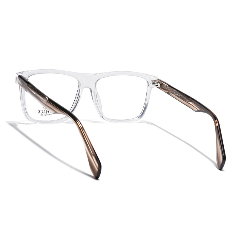 Eyejack Transparent Wayfarer Eyeglasses for Men & Women (163001FCL2243)