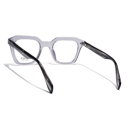 Eyejack Grey Square Eyeglasses for Men & Women (163002FCL2246)