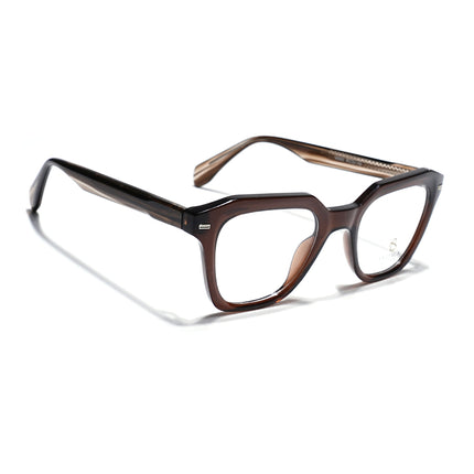 Eyejack Brown Square Eyeglasses for Men & Women (163002FCL2247)