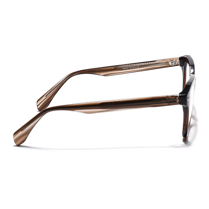 Eyejack Brown Square Eyeglasses for Men & Women (163002FCL2247)