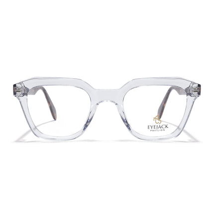 Eyejack Transparent Square Eyeglasses for Men & Women (163002FCL2251)