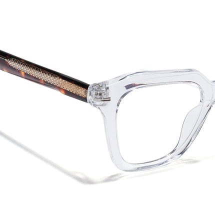 Eyejack Transparent Square Eyeglasses for Men & Women (163002FCL2251)