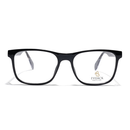 Eyejack Shine Black Wayfarer Eyeglasses for Men & Women (163003FCL2253)