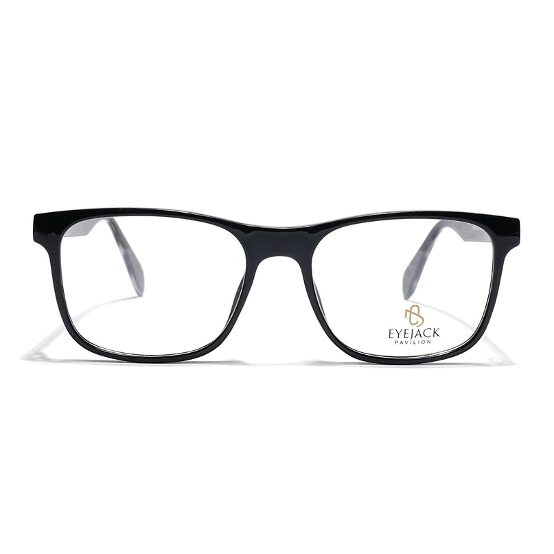 Eyejack Shine Black Wayfarer Eyeglasses for Men & Women (163003FCL2253)