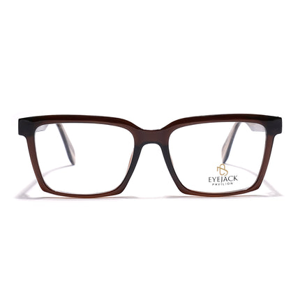 Eyejack Brown Rectangle Eyeglasses for Men & Women (163004FCL2263)